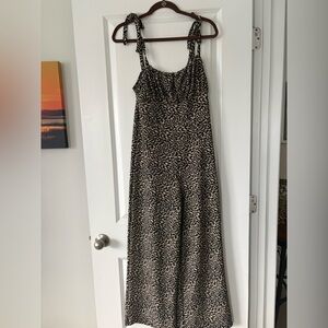 Topshop Black and Cream Textured Pantsuit